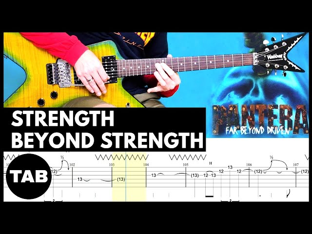 STRENGTH BEYOND STRENGTH Pantera Guitar TAB | Lesson | Cover | Tutorial