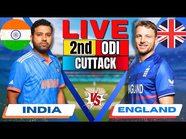 🔴 Live: India vs England 2nd ODI, Live Match Score & Commentary | IND vs ENG, England batting