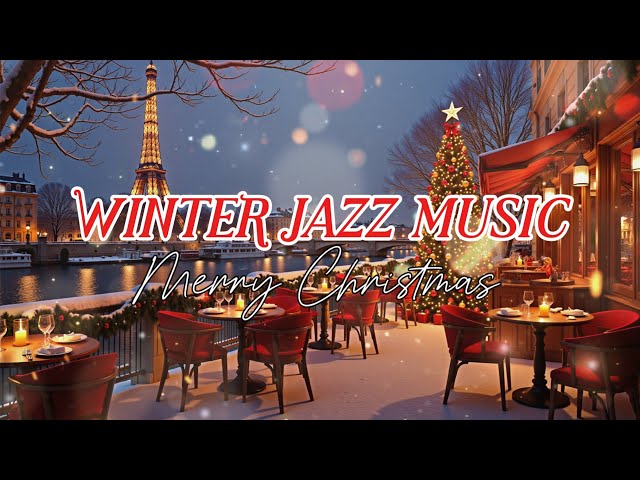 Cozy Winter Jazz Café ❄️🎷☕ Snowy Night Relaxation Music🎄