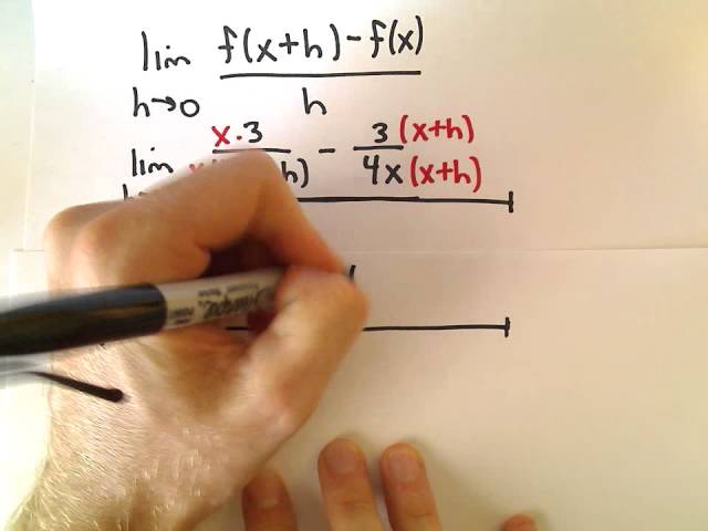 Limit Definition of Derivative, Rational Function Example