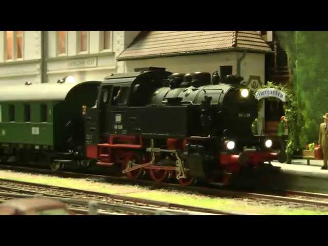 Superb Model Railway Layout with Steam Trains from Germany in O Scale