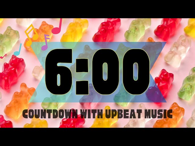 6 Minute Countdown Timer with Upbeat Happy Music