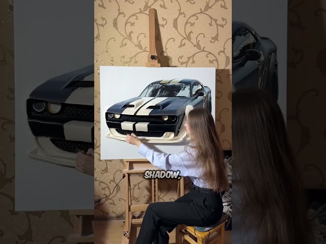 This 3D Car Painting Looks TOO Real! 🎨🚗 #shorts #curiosity #painting #art #car