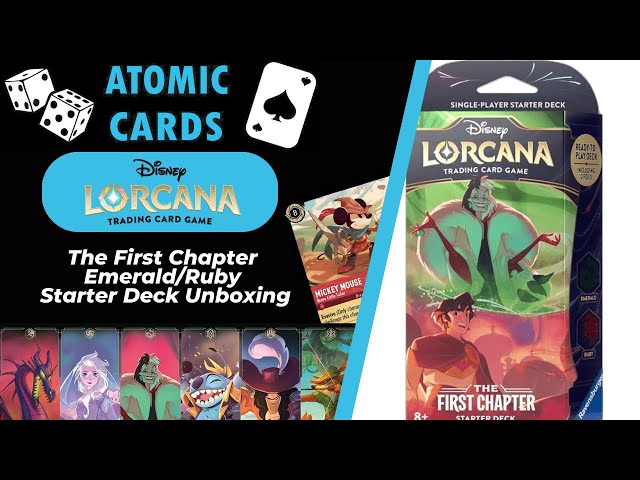 Disney Lorcana Unboxing - The First Chapter Starter Deck Emerald & Ruby