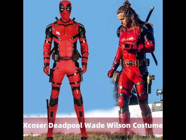 Dancing BYEBYE  with Xcoser Deadpool&Wolverine Wade Wilson Cosplay Costume