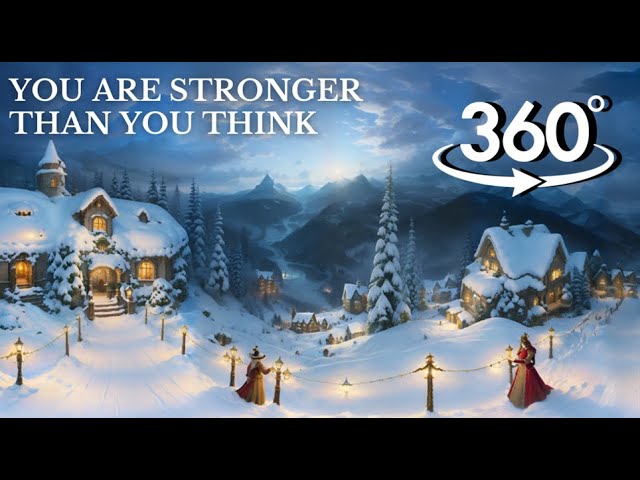 VR 360 | Motivational Video | Stronger than you think | Relaxing, Calm, Winter Ambience, Snow, Cozy