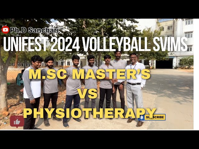 "SVIMS UNIFEST 2024 Volleyball Showdown: M.Sc Masters vs. Physiotherapy Challengers!"