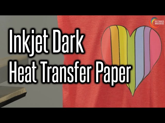 Heat Transfer Paper for Darks with a Inkjet Printer Tutorial (Dark Garment/InkJet Printer)