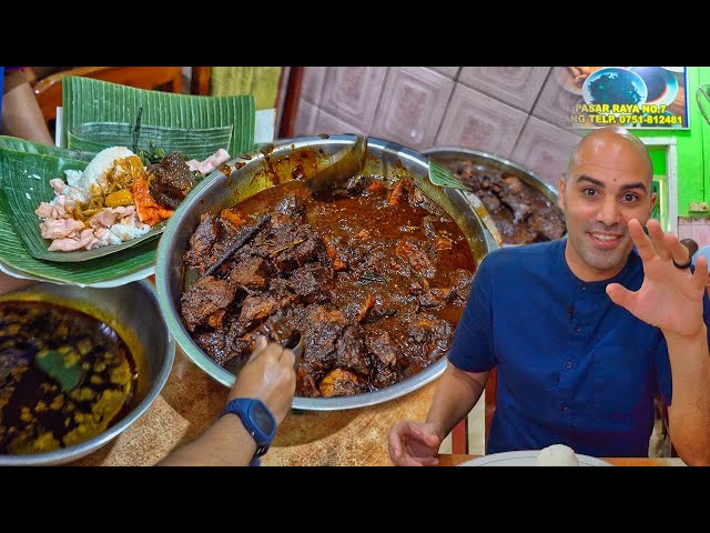 LEGENDARY Beef Rendang + #1 Satay Padang + MINANG VILLAGE - Indonesian street food in West Sumatra