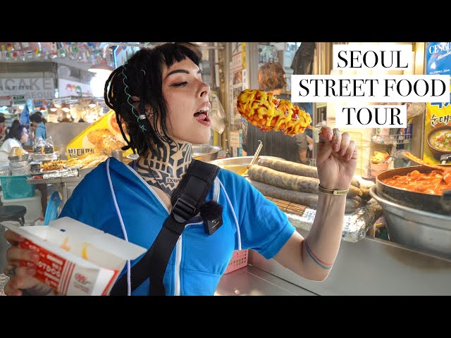 eating KOREAN STREET FOOD all day || gwangjang market tour