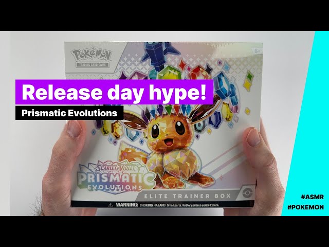 Hype! Pokemon Prismatic Evolutions Elite Trainer Box relaxing unboxing #asmr #notalking #etb