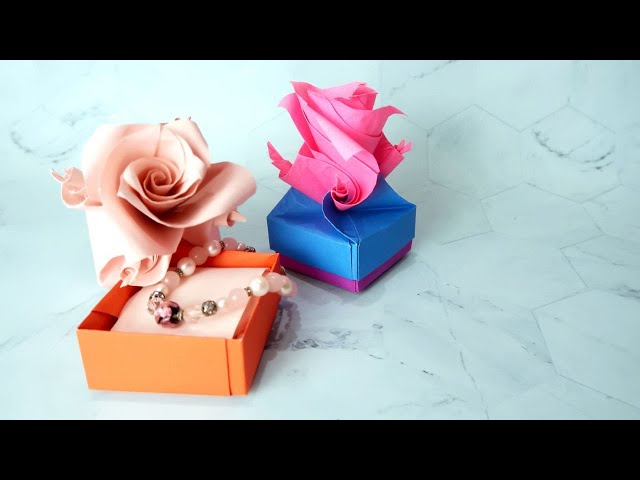 How to Make an Origami Versailles Rose Box 【DIY Gift Box】