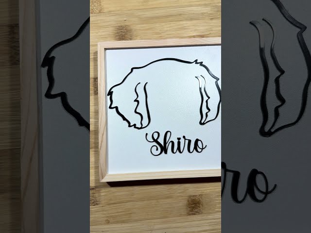 Cute Dog Ear Silhouette Wall Decor - Now Available, check it out. Link in Description