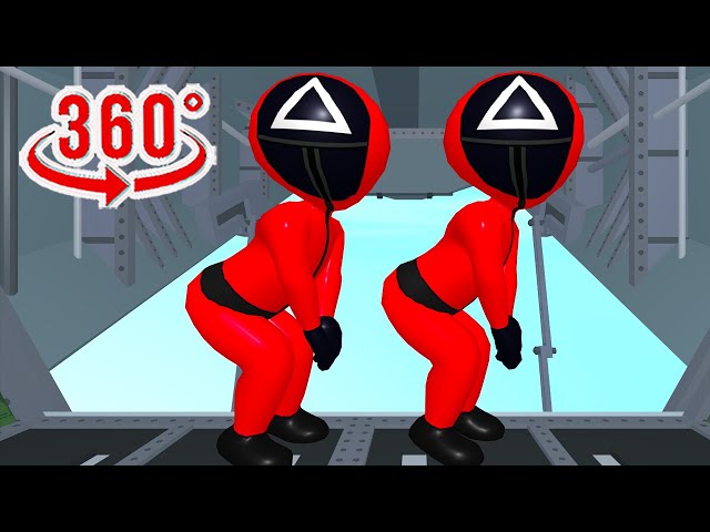 360° Skydiving - Squid Game funny meme | VR/360° experience