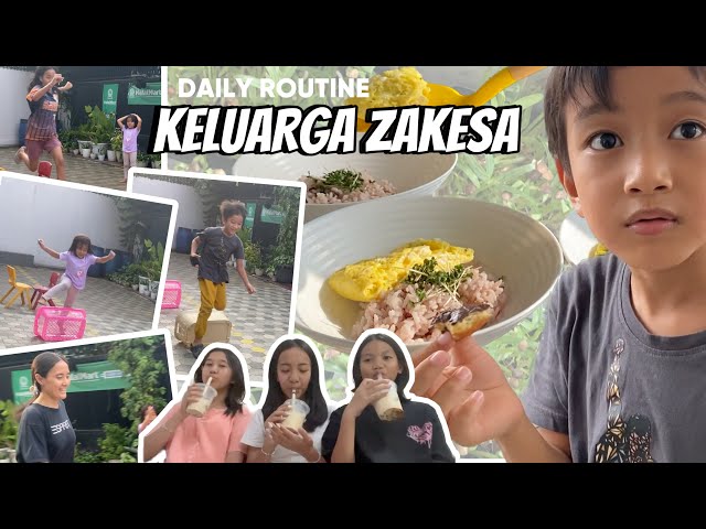 DAILY ROUTINE Keluarga Zara | Menu Sarapan Sehat dan Food Preparation | Zara ke Rumah Teman