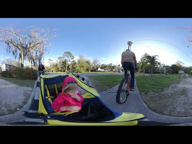 360 bike ride with the kids