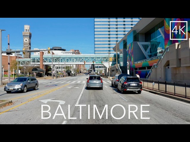 Baltimore Maryland City Drive 4K -  Charm City Driving Tour