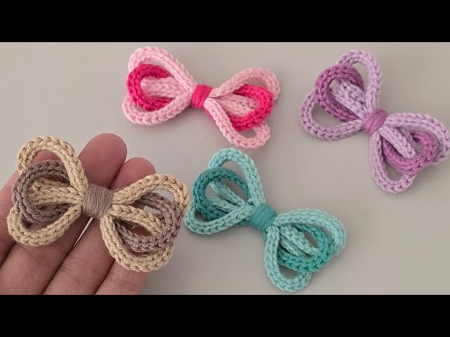 🎀How to Crochet 3D Bow for Accessories – Beginner-Friendly