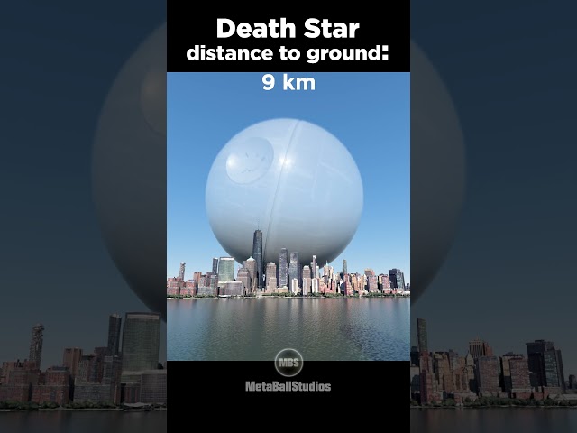 The Death Star approaching Earth! 🤯✨