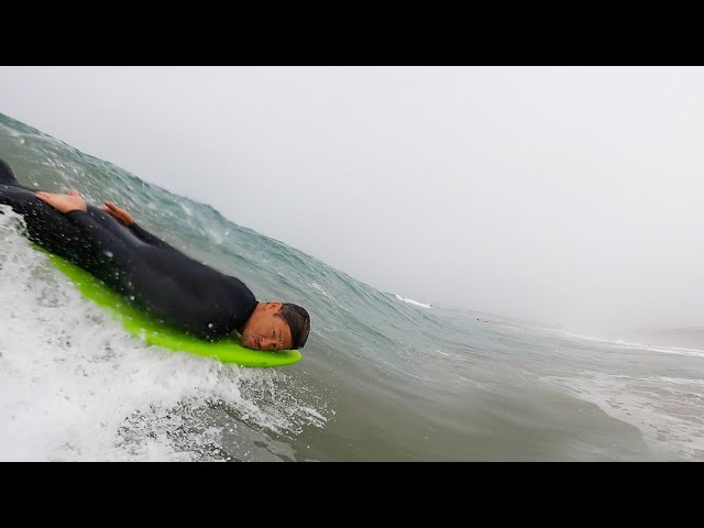 Scoring GLASSY morning surf at T-Street and there’s BARRELS !!!