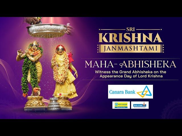 Maha-Abhisheka to Sri Sri Radha Krishnachandra | Sri Krishna Janmashtami 2023 | ISKCON Bangalore