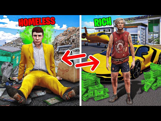 Swapping Lives with Homeless Person in GTA 5