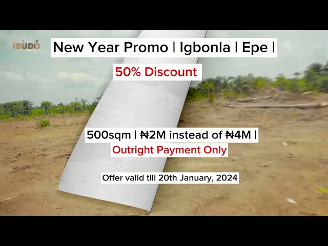 Unbeatable 50% Discount Offer On This Land In Igbonla Epe Lagos.