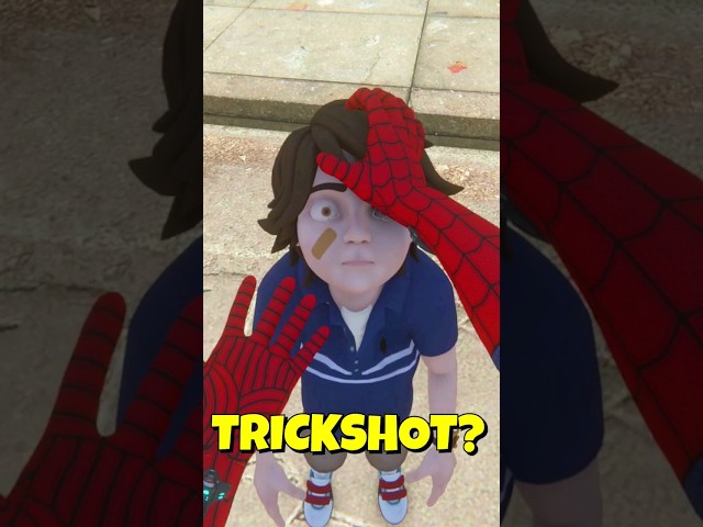 Spider-Man's AMAZING TRICKSHOT 🤯 #vr #virtualreality #spiderman #gaming