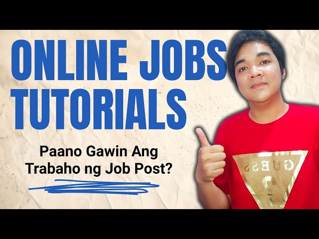 Job Post Paano Ang Gagawin Trabaho Online Jobs Work From Home