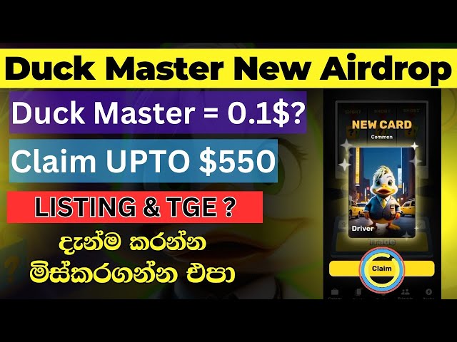 Duck Master Airdrop | Telegram Mini bot | Duck Master Daily Tasks | How to Earn Ton on Duck Master