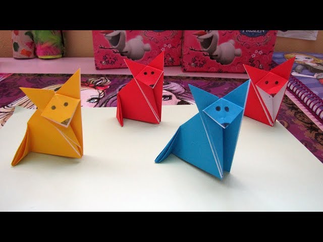 Origami - a cute fox of paper