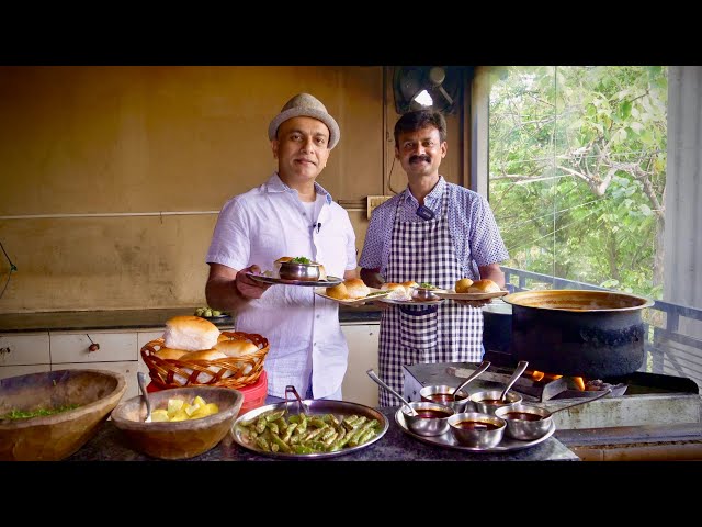 Traditional Village Style Kolhapuri Misal Cooked On Wood Fire At GAVRAN MISAL, Bengaluru