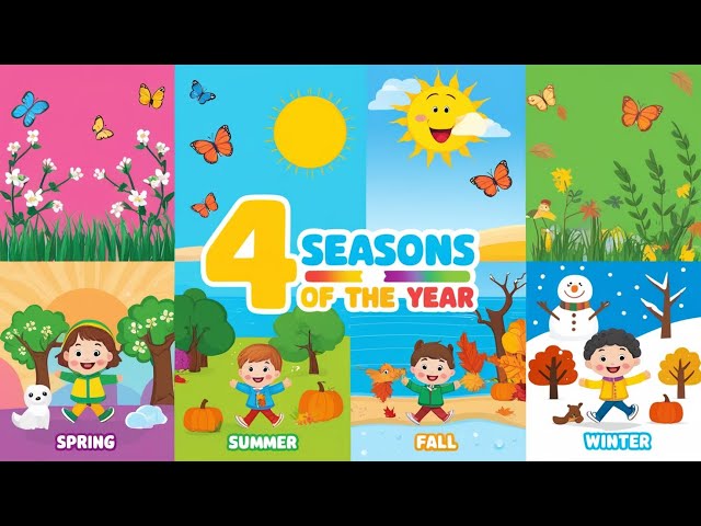 4 Seasons of the Year Song 🌸☀️🍂❄️ | Fun & Educational Seasons Song for Kids | @Yo-Yo-Kids