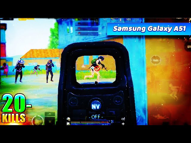 Samsung Galaxy A51 60FPS Gaming Test #10 - PUBG MOBILE | Best Team Kills - Top Sensitivity Settings