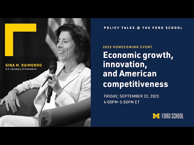 Policy Talks @ the Ford School: U.S. Secretary of Commerce Gina M. Raimondo