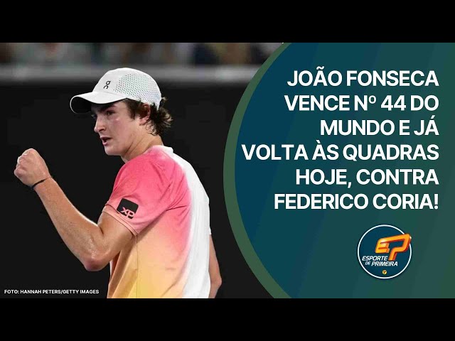 Esporte de Primeira - João Fonseca vence Nº 44 do mundo e volta à quadra hoje, contra Federico Coria