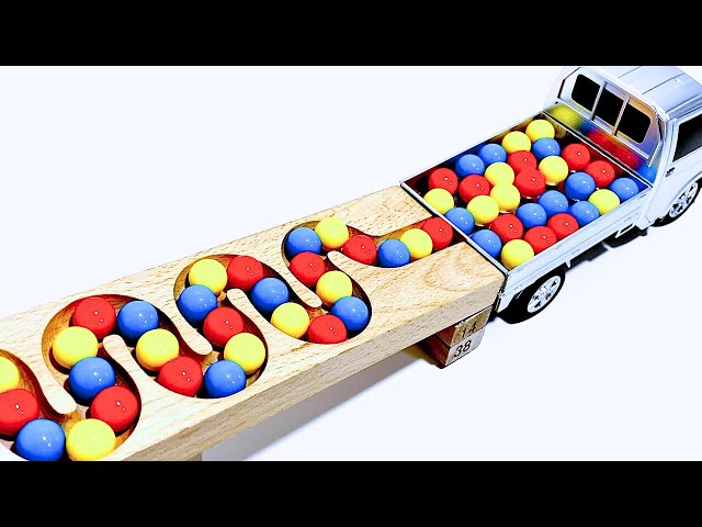 Marble Run ASMR Race☆ HABA Slope & Ambulance Garbage Truck Dump Truck