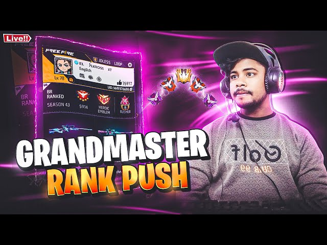 Free fire Granmaster Rank push With Faacecam || Gaming mehedi Live 🔴