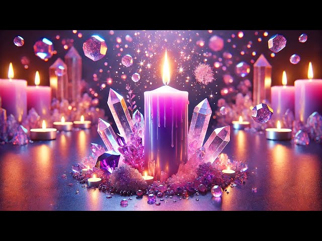 Healing Light | Amethyst Crystals & Candle Power | Manifest Tranquility & Inner Peace | Meditatio...