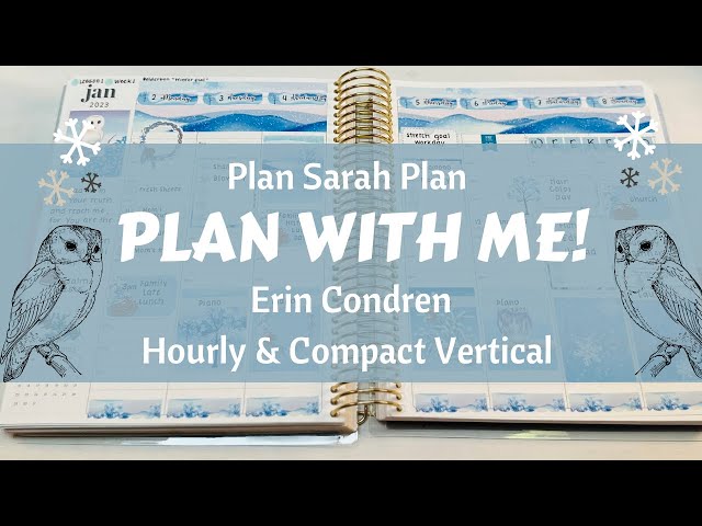 Plan With Me! | Jan. 2-8 | EC Hourly & Compact Vertical | “Winter Owl” theme from Bolderbon