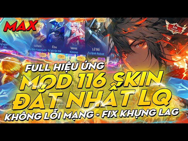 Hướng Dẫn Mod Skin Liên Quân Pack 116 Skin ĐẮT NHẤT LIÊN QUÂN Full Hiệu Ứng | MOD SKIN PRO - VER MAX