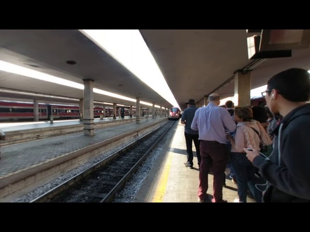 Train arriving at Florence station