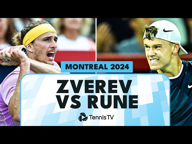 Alexander Zverev vs Holger Rune Court-Level Highlights | Montreal 2024