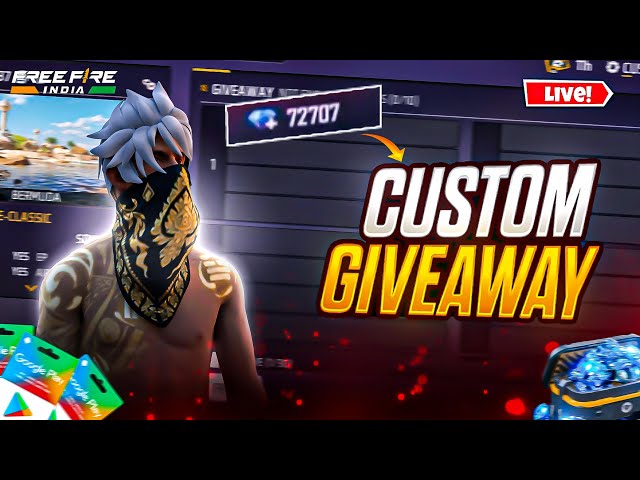 FREE FIRE LIVE CUSTOM ROOM GIVEAWAY| FF LIVE TEAM CODE GIVEAWAY | FF LIVE GIVEAWAY DJ ALOK |FF LIVE