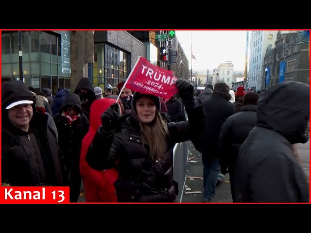 Live from outside Capital One Area as crowds gather on Donald Trump's inauguration day