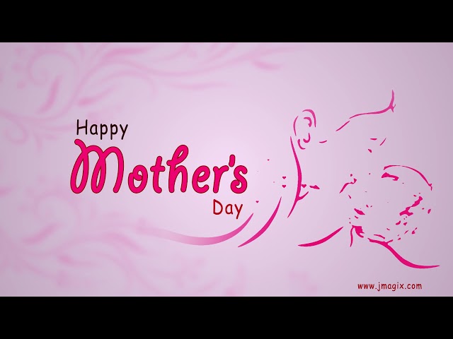 Happy Mother's day greeting  animation background video , No Copyright video