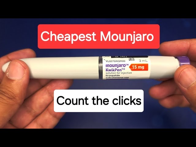 How to take Mounjaro lower dose by counting clicks from 15mg Mounjaro Kwikpen?