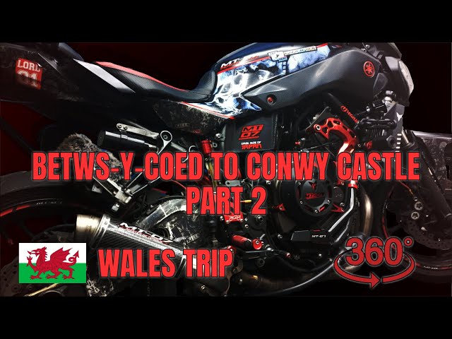 Betws-y-coed to Conwy Castle Part B - MT07 Turbo - #insta360