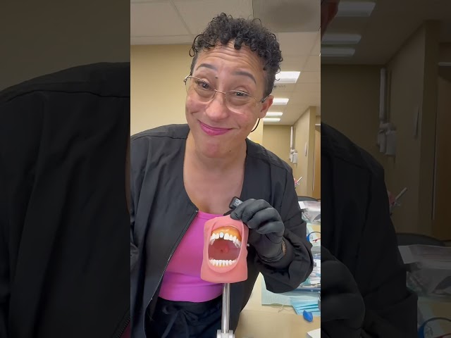 Dental assistants do more! Learn how to make temporary crowns🦷 #DentalAssistantSkills #crown #teeth