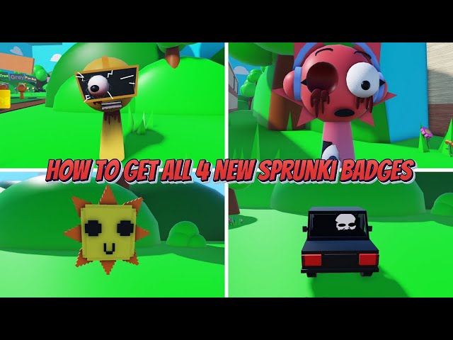 3D Sprunki RP And Animations - How To Get ALL 4 New Sprunki Badges And Morphs NEW UPDATE ROBLOX